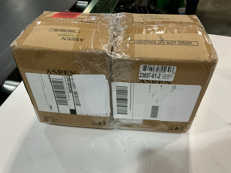 Condition photo showing New/Like New for aspen creative 23657-61-2,clear seeded glass shade for lighting fixture/vanity light/wall light/pendent,size:4-7/8\"d x6\"h,set of 2