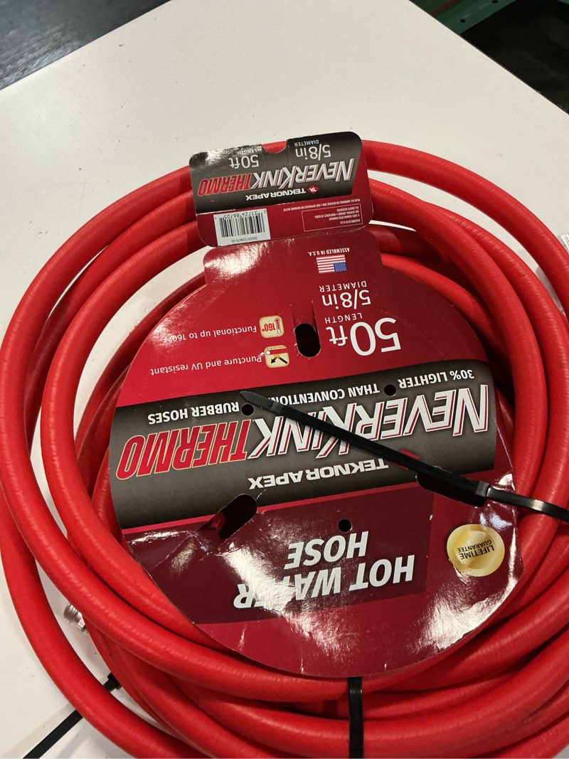 Condition photo showing As Is for neverkink thermo 5/8-in x 50-ft heavy -duty kink free vinyl red hose