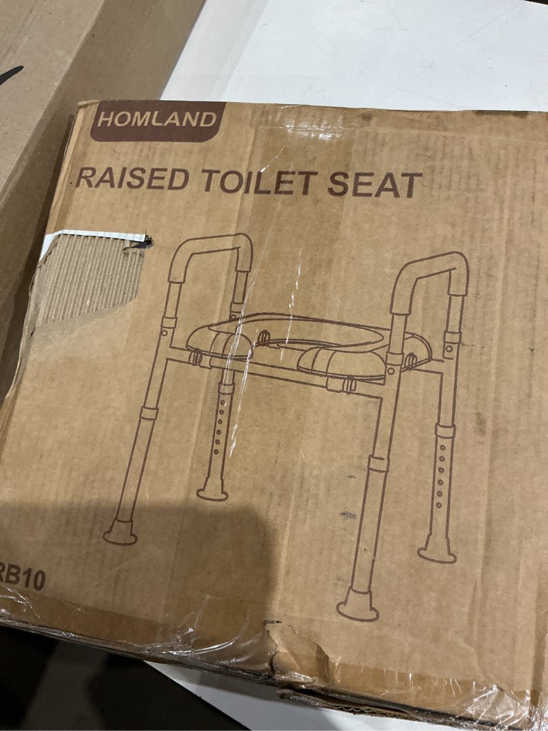 Condition photo showing Good Condition for toilet seat risers for seniors, fsa hsa eligible raised toilet seat with handles, adjustable height & width, cozy padded 400lb elevated toilet seat, fit any toilet
