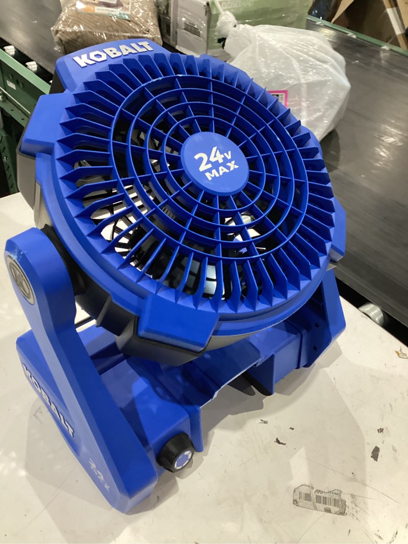 k.balt 7-in 24 -volt 5 -speed high velocity indoor/outdoor blue personal fan