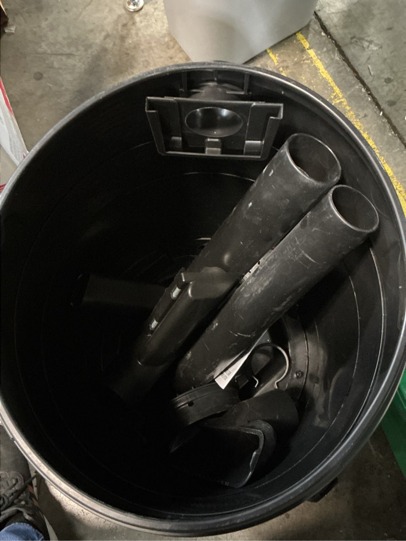 Condition photo showing As Is for shop-vac 14-gallon 6 hp corded wet/dry shop vacuum with accessories included