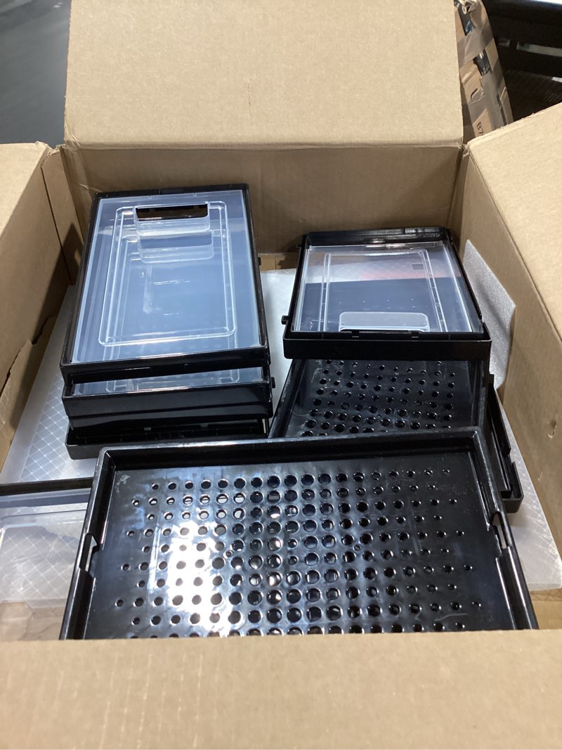 Condition photo showing Good Condition for hat organizer for baseball caps, hat storage box showcase, baseball caps collection display boxes stackable, dust-proof for closet cap holder(pack of 8)