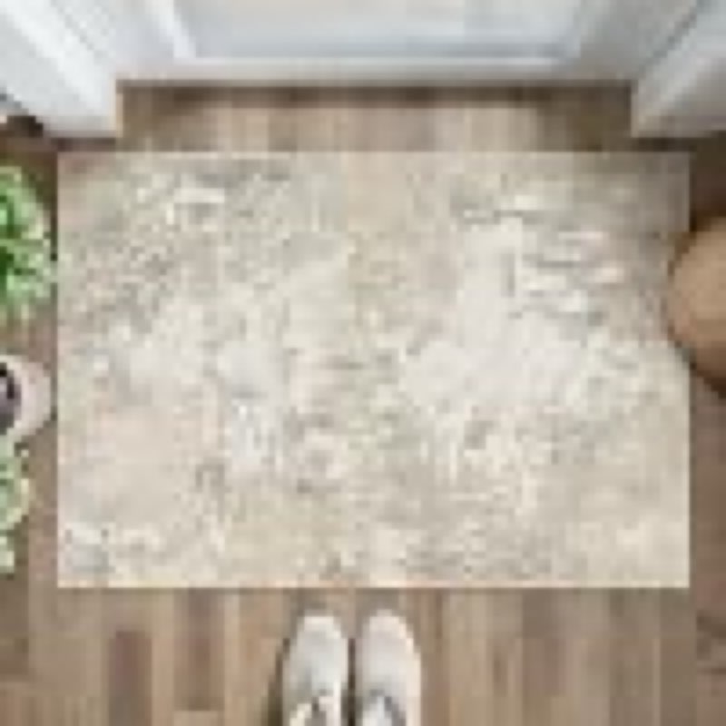 entryway rug indoor door mat, beige abstract small washable area rugs kitchen bathroom office dining room mat, low pile vintage non-slip bedroom carpet for front door entrance