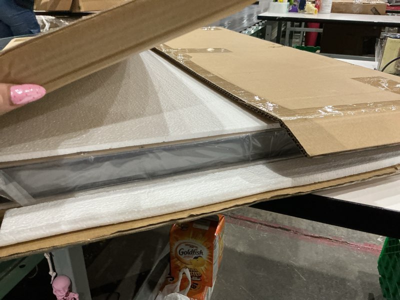 Condition photo showing New/Like New for jersey frame display case for football,solid wood shadow box with 98% uv protection acrylic,two photo frame one signature for baseball, basketball, hockey, uniforms - black walnut finish