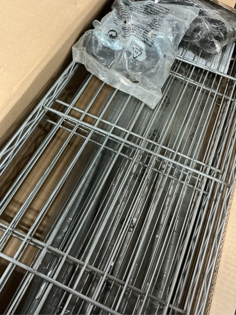 Condition photo showing Good Condition for ultradurable 5-tier commercial nsf certified steel wire shelving system in steel (36 in. w x 14 in. d x 75 in. h)