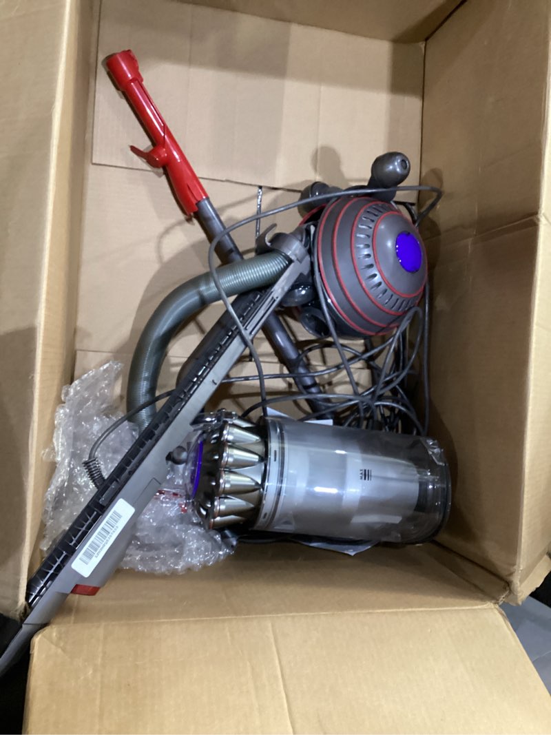 Condition photo showing As Is for dyson ball animal 3 upright vacuum, corded, 290aw, de-tangling motorbar cleaner head for all floors, 3 suction modes, not tested, incomplete