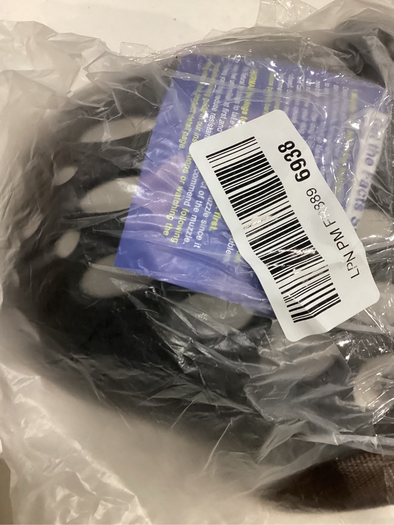 Condition photo showing As Is for BARKLESS Short Snout Dog Muzzle, Soft Silicone Flat Faced Muzzle for French Bulldog Shih Tzu and Pug for Biting Chewing Licking and Grooming, Allows Panting Black XL?Head 20-22½"?