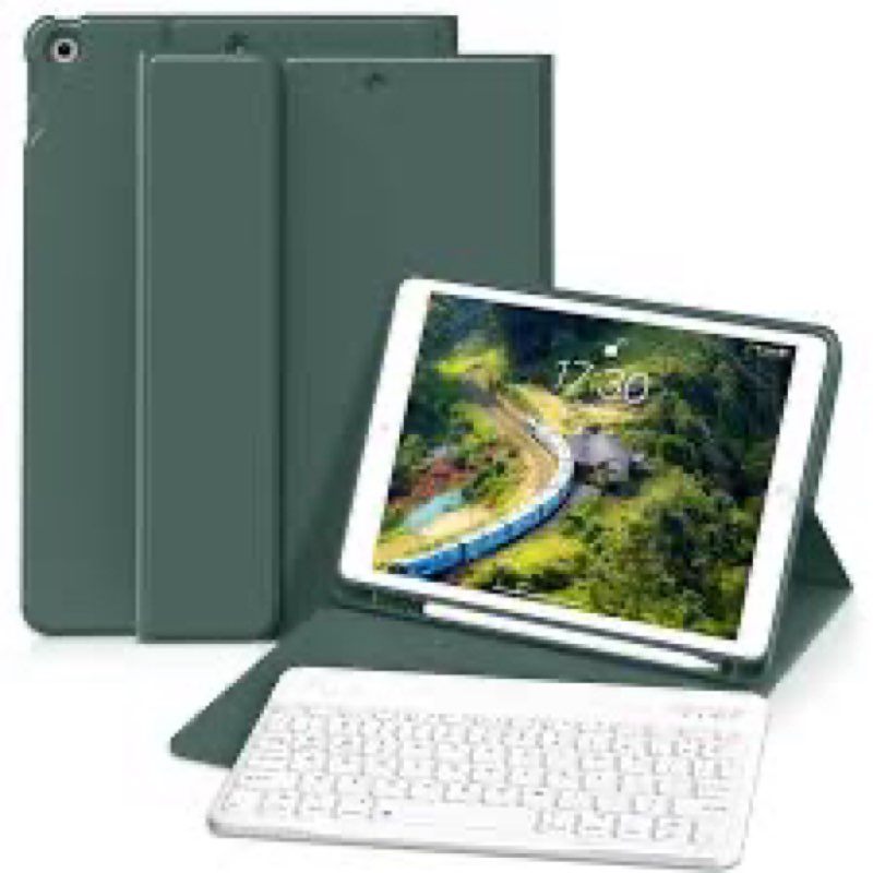KVTVOU Keyboard Case for iPad 9th Generation 10.2 Inch with Pencil Holder, Slim Magnetic Detachable 