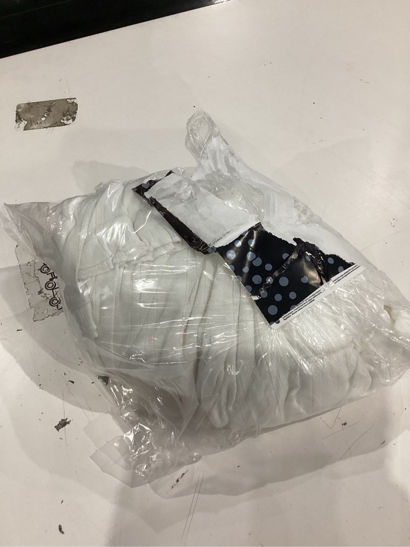 Condition photo showing As Is for ouges womens 2025 summer maternity photoshoot dress boho maxi smocked baby shower dress ruffle sleeve maternity clothes x-large white