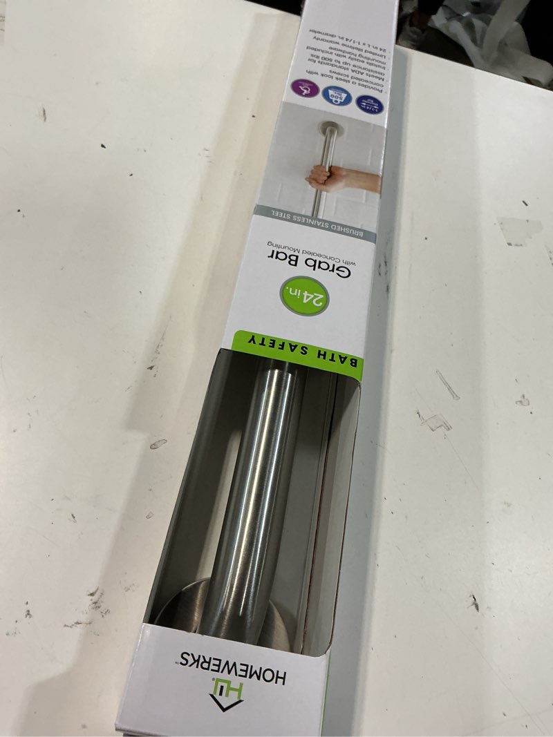 Condition photo showing Good Condition for homewerks 068 hw11218ss 18 inch bathroom grab bar with 1-1/2 inch diameter and exposed screws ada compliant - brushed stainless steel 1.5 inch diameter 18 inch