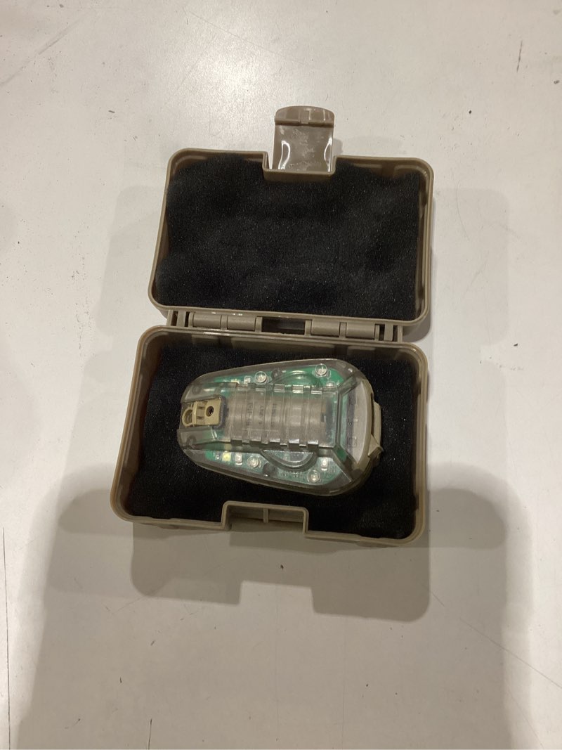 Condition photo showing Good Condition for Tactical Helmet Light Signal Light with LED + IR/Strobe Military IFF Helmet Light Flashlight Survival Signal Light for Outdoor Sports Brown base-Green Light
