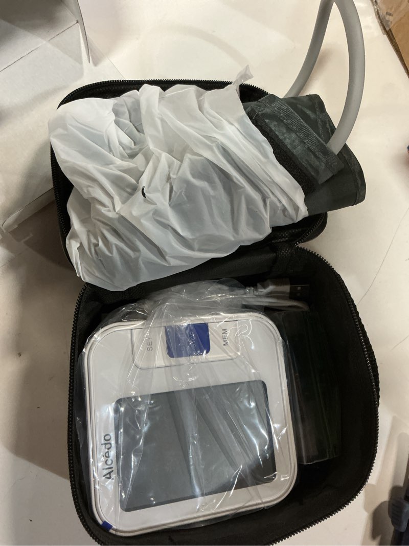 Condition photo showing Good Condition for alcedo blood pressure monitor for home use, automatic digital bp machine with large cuff for upper arm, lcd screen, 2x120 memory, talking function large screen