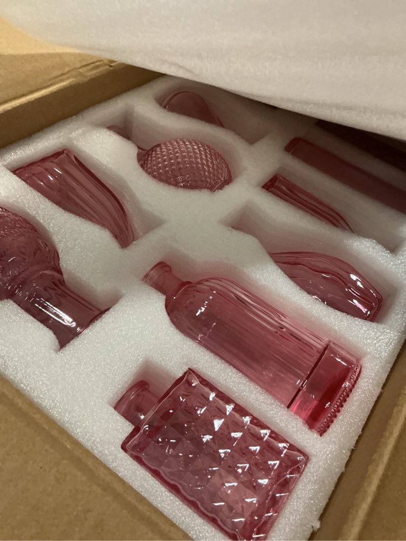 Condition photo showing Good Condition for ruckae pink flower vase in bulk 22 glass bud vases vintage small vases for centerpiece table wedding decorations home decor party pink 22 pack