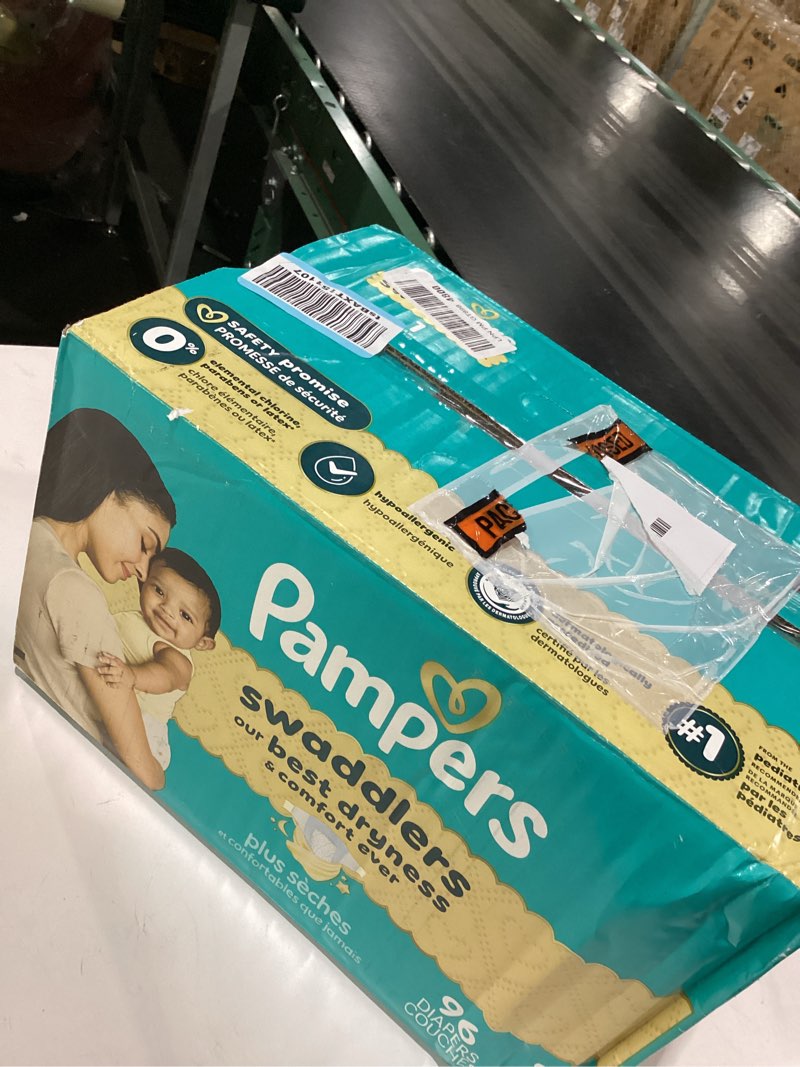 Condition photo showing Good Condition for pampers swaddlers diapers, size 1 (8-14 lbs), 96 count, absorbent, keeps baby dry and comfortable, skin safe disposable baby diaper (packaging may vary) size 1 96