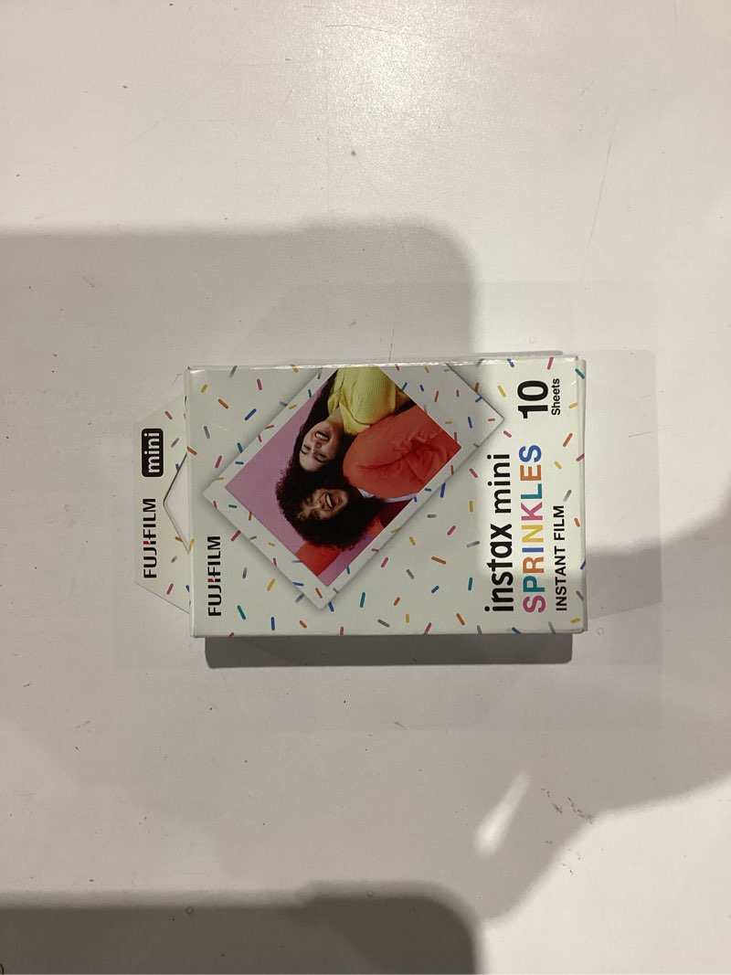 Condition photo showing New/Like New for Fujifilm Instax Mini Sprinkles Film - 10 Exposures mini 10 shot, SPRINKLES border