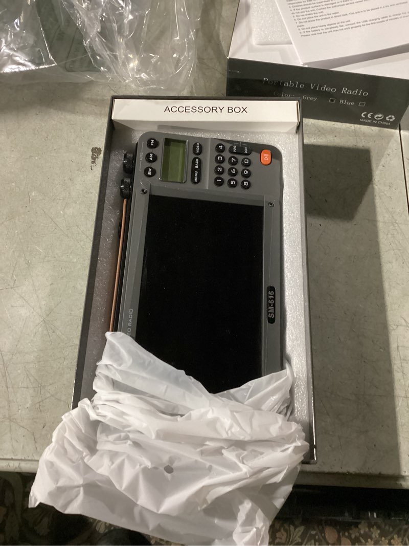 Condition photo showing Good Condition for 720P 7Inch Screen AM FM Movie Video Radio with Bluetooth Speaker, Rechargeable Digital Shortwave MP3 MP4 Player Radio, Support USB/Micro SD Card, Loud Speaker and Headphone Jack (NO TV) Grey