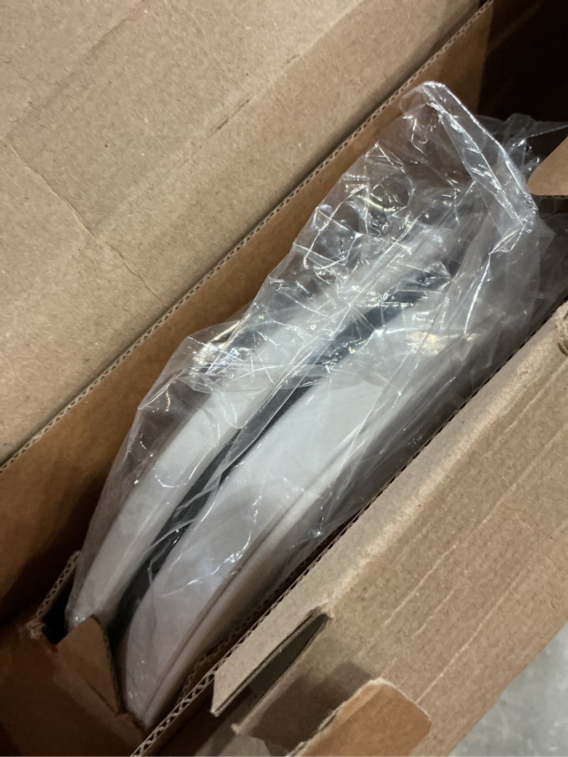 Condition photo showing As Is for brondell l60-ew lumawarm heated nightlight elongated toilet seat, white elongated - l60-ew