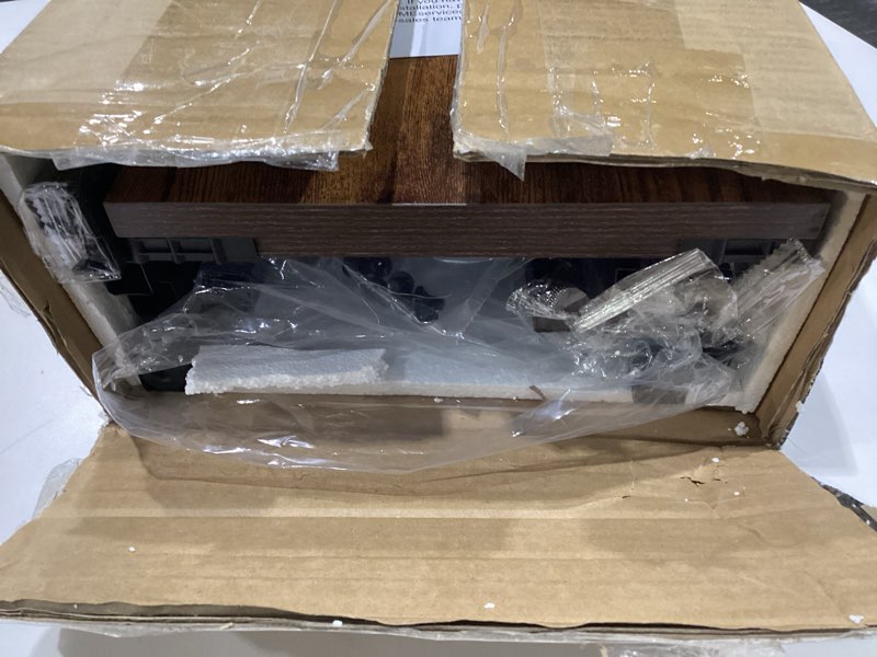 Condition photo showing New/Like New for HOOBRO Narrow Console Table, 29.5\" Small Entryway Table, Thin Sofa Side Display Table, for Hallway, Bedroom, Living Room, Foyer, Rustic Brown and Black BF75XG01 1 Rustic Brown + Black, SIMILAR TO STOCK PHOTO 