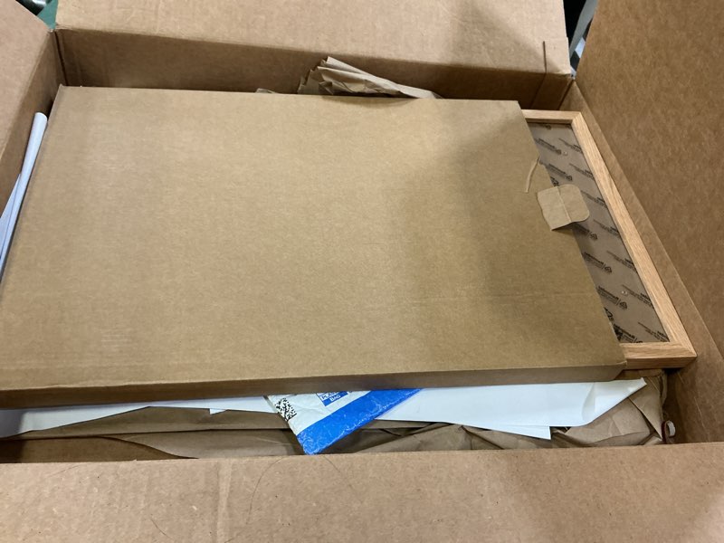 Condition photo showing As Is for puthiac 12x18 Solid Oak Wood Picture Frame, Fits 8x12 with Mat or 12x18 Without Mat, Wall Display Only, Vertical or Horizontal, Plexi Front, 1 Pack, Natural Oak Beige-1P 12x18