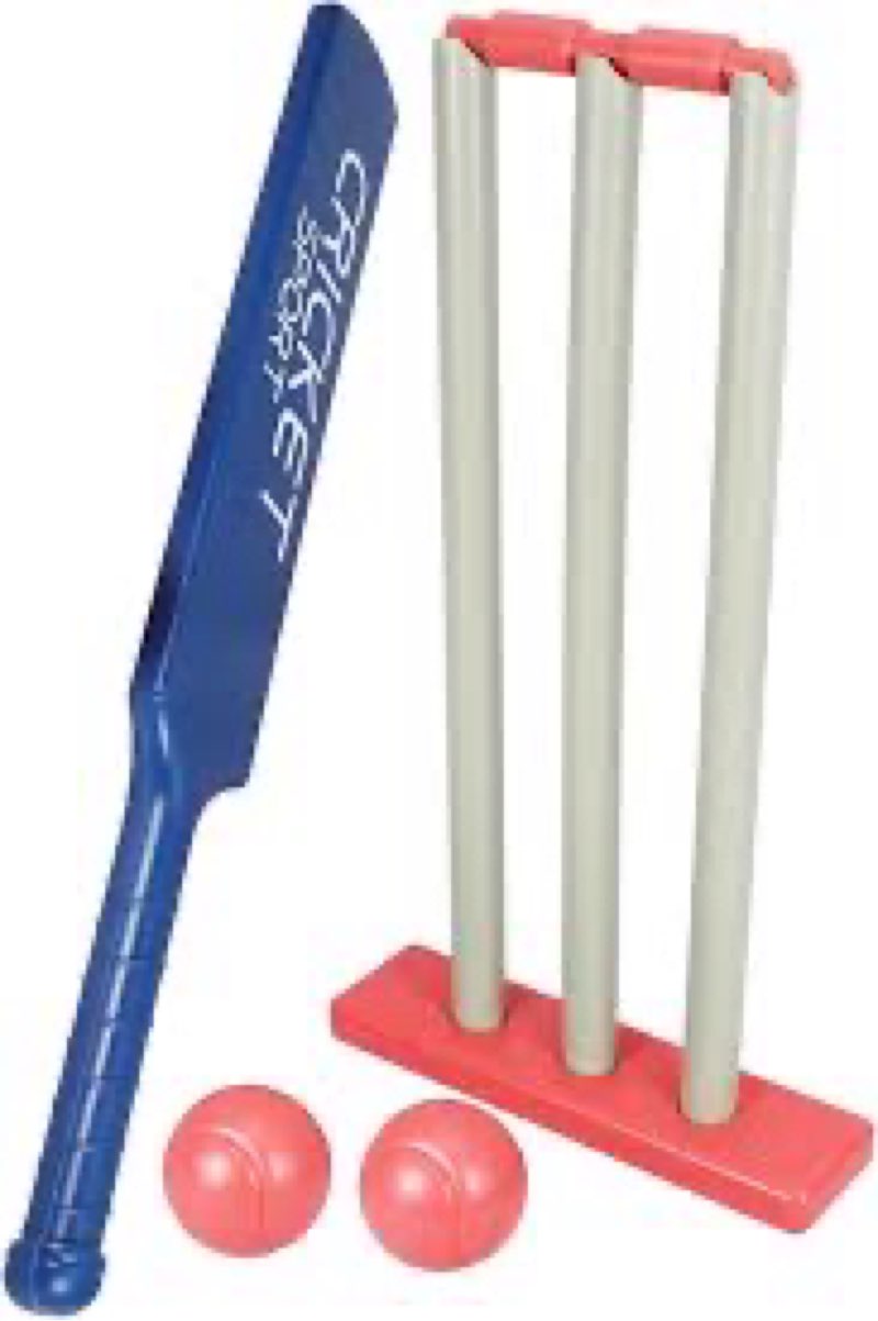 Yardwe Kids Cricket Set, Beach Cricket with Stumps and 2 Balls Kit for Outdoor Sports Garden Beach H