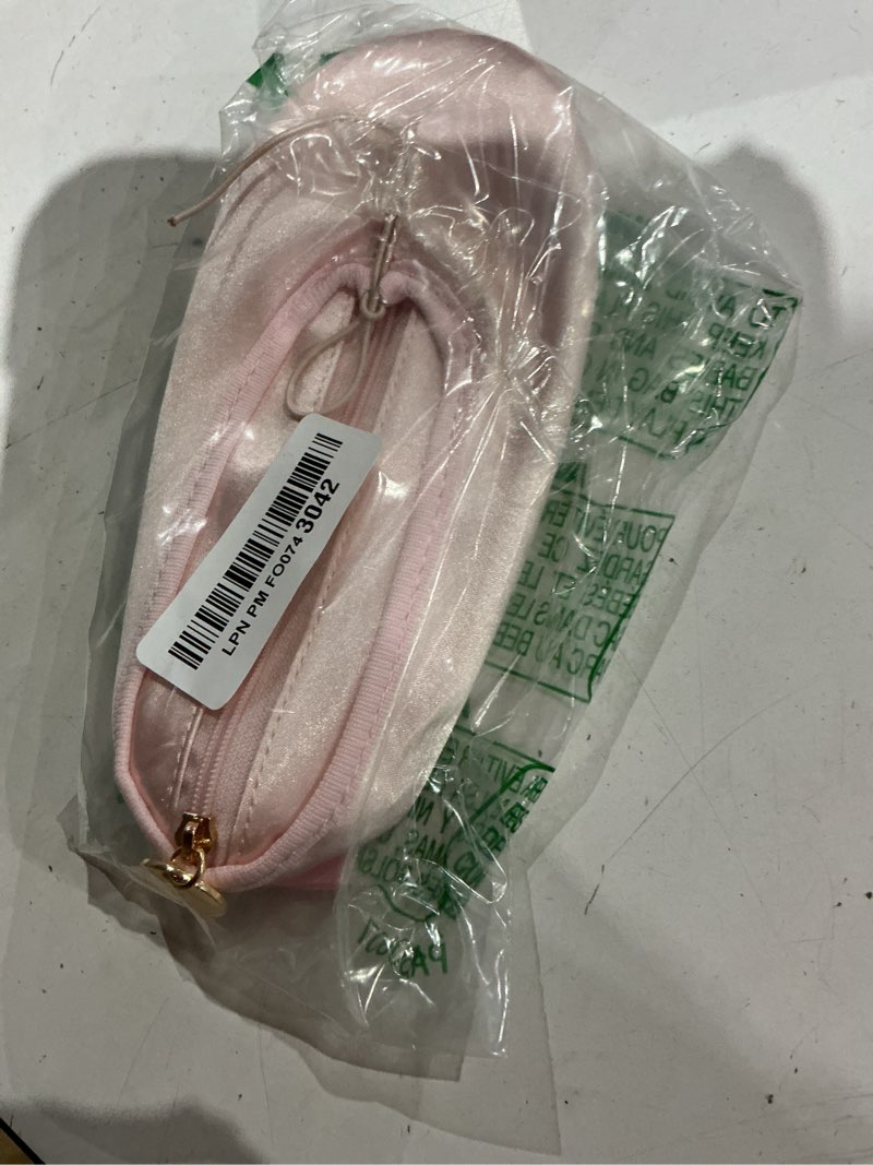 Condition photo showing Good Condition for ballet dance shoe makeup bag for little girls, ballerina slipper makeup pouch bag, ballet pointe shoes gifts (pink)