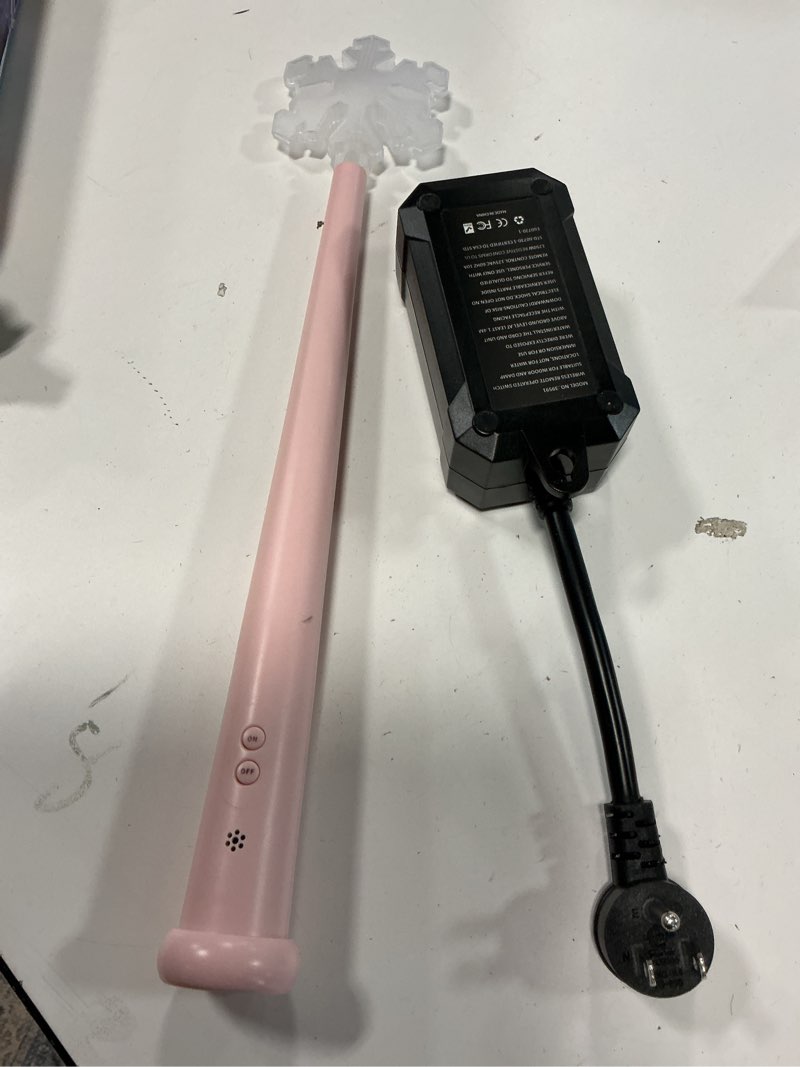 Condition photo showing As Is for Wireless Remote Control Outlet, Magic Light Wand for Christmas Tree Lights and Home Decoration Lights, Remote Magic Wand Switch Kit with Music, Ideas for Kids/Friends/Family, Pink