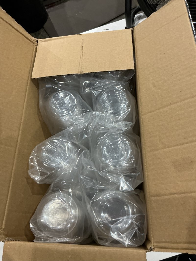 Condition photo showing New/Like New for wellife 12 oz clear plastic cups, 200 pcs disposable wine glasses stemless cocktail punch cups for cold drinking wedding party supplies birthdays valentine's day easter 12 oz 200 pcs clear
