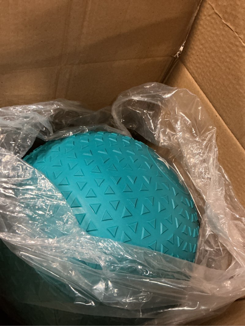 Condition photo showing Good Condition for yes4all slam balls, 10-40lb weighted ball weight, durable pvc sand filled workout dynamic slam ball for core strengthen teal 12lbs