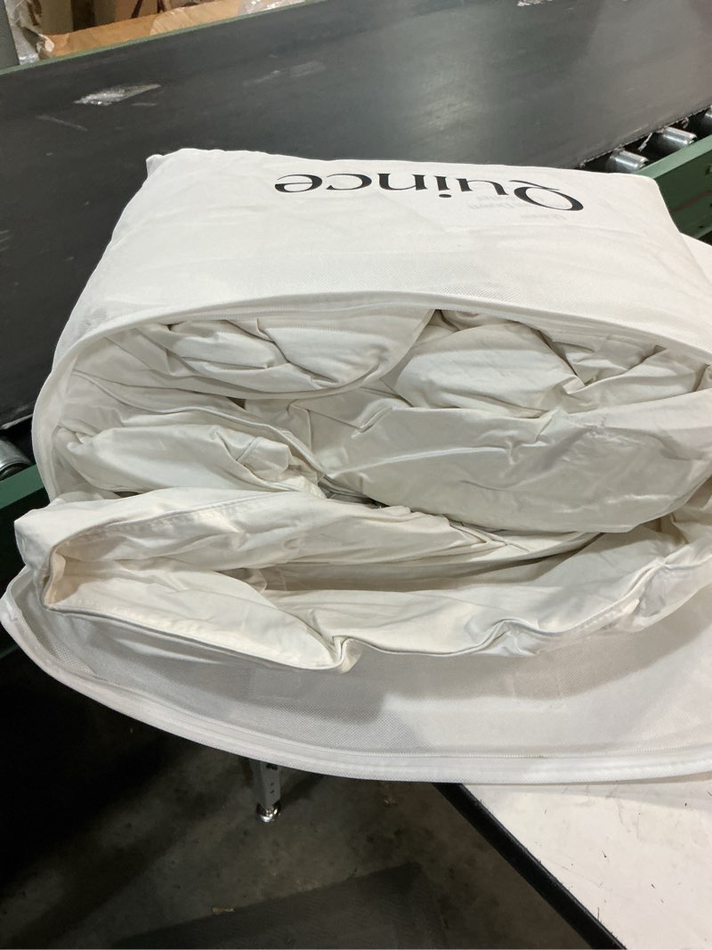 Condition photo showing Good Condition for quince premium down comforter, king/cal king, down