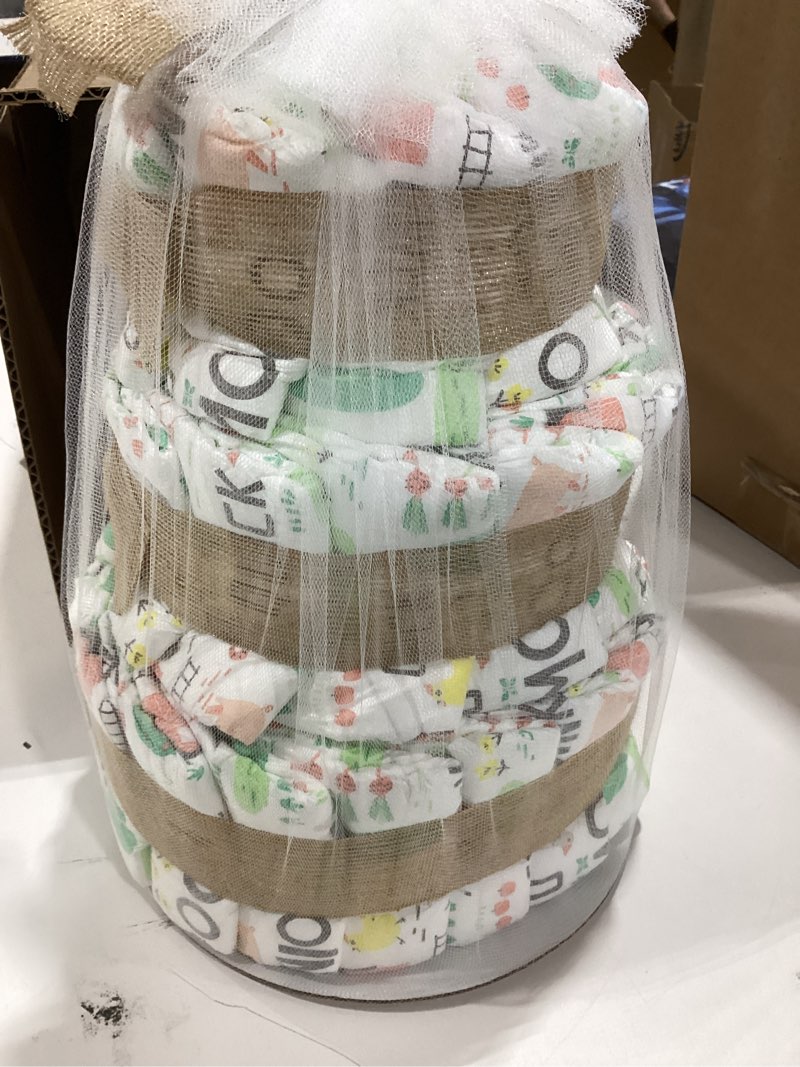 Condition photo showing Good Condition for The Honest Company Diaper Cake Clean Conscious Diapers Baby Personal Care Plant-Based Wipes Barnyard Babies Regular Size 1 8-14 lbs 35 Count 35 Count (Pack of 1) Barnyard Babies