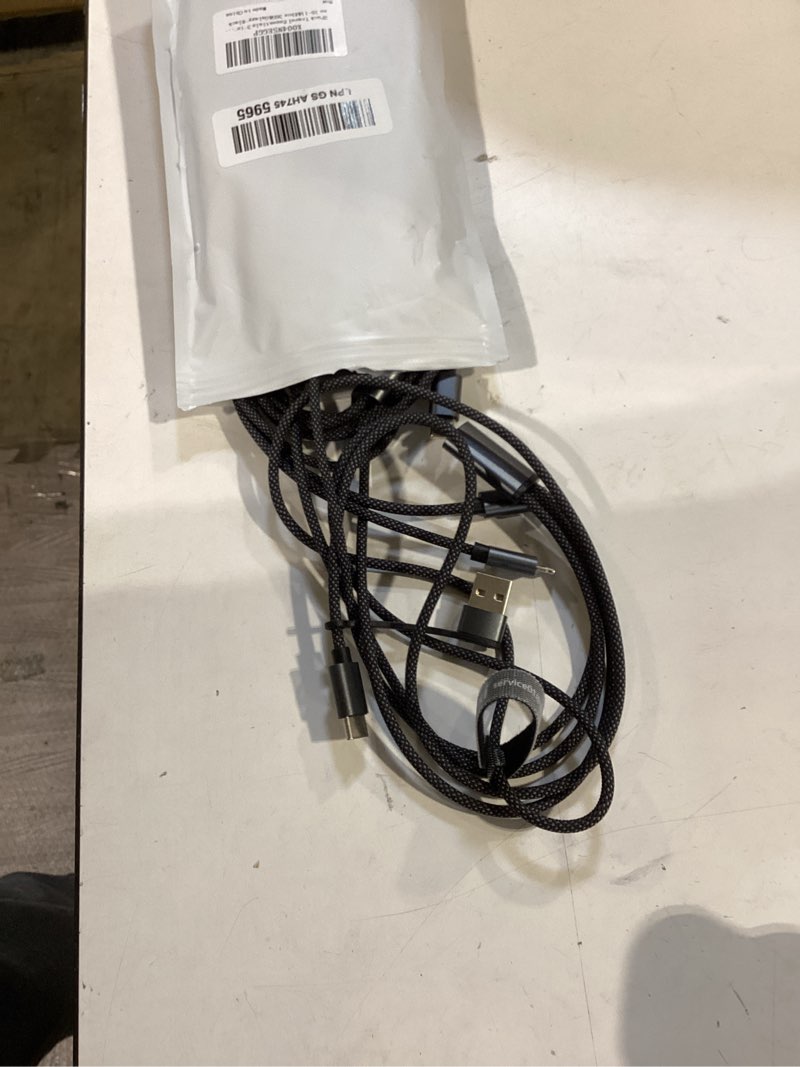 Condition photo showing Good Condition for 2pack multi charging cable cord for travel essentials,apple watch charger,iphone charger,[3-in-2] type c/l cable portable designed for iwatch,iphone 17-8,galaxy s26-21,airpods,ipad-4ft black 2pack-4ft black
