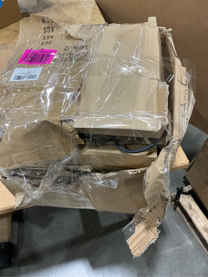 Condition photo showing As Is for 12 pack 240w ufo led high bay lights,120vac ip66 waterproof,40000lm 5000k daylight, 1050w mh/hps with plug commercial bay lighting for barn,gym,factory,warehouse,shop,workshop,gym