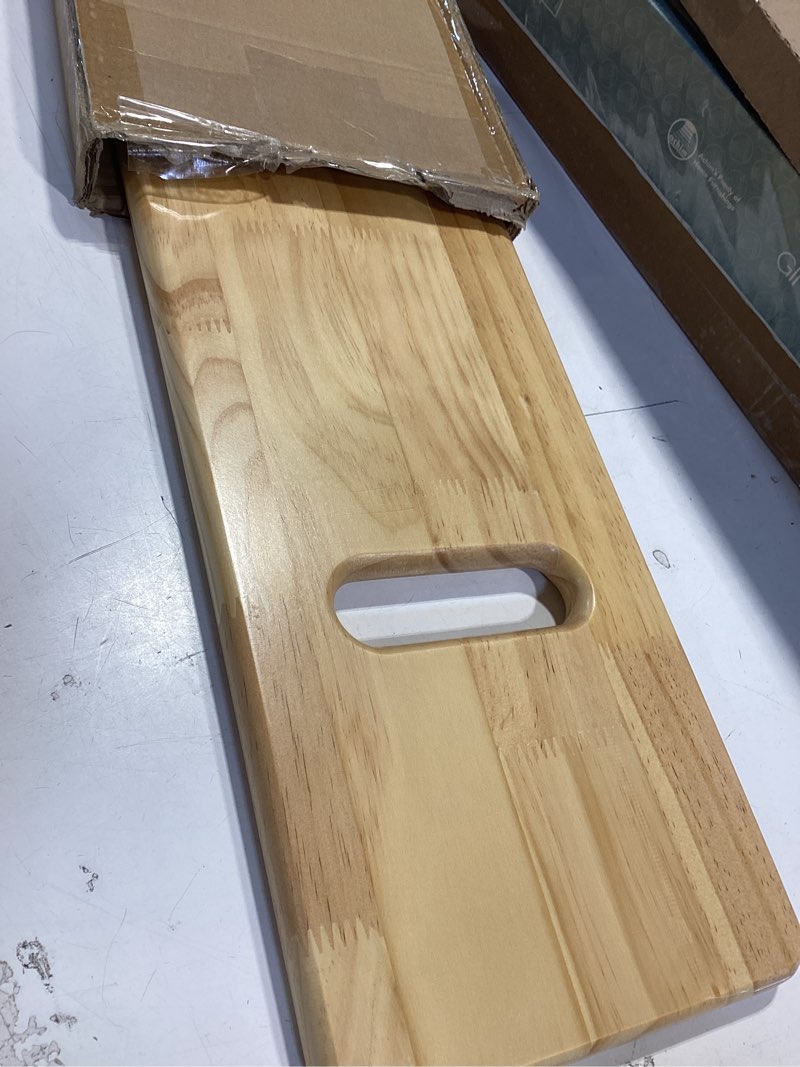 Condition photo showing As Is for King Mills Plus Size Pinewood Extra Wide and Thick Transfer Board/Slide Board for Transferring to Wheelchair, Bed or Car. Ideal for Seniors, Elderly or Physical Therapy Patient.L