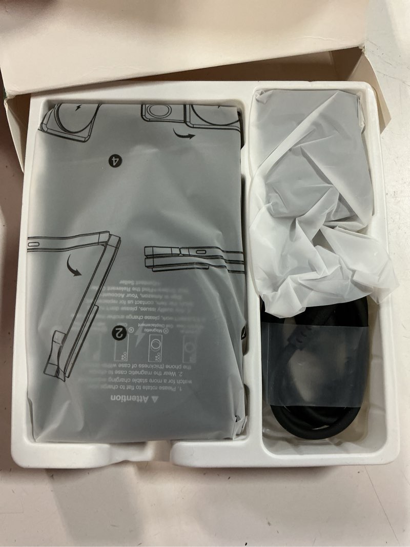 Condition photo showing Good Condition for 3 in 1 Magnetic Foldable Wireless Charger for Samsung, Fast Mag-Safe Charging Station for Galaxy S25 S24 S23 Ultra Plus/Z Fold/Z Flip 7/6/5, Charger Stand for Galaxy Watch Ultra /8/7/6/5/Pro, for Buds