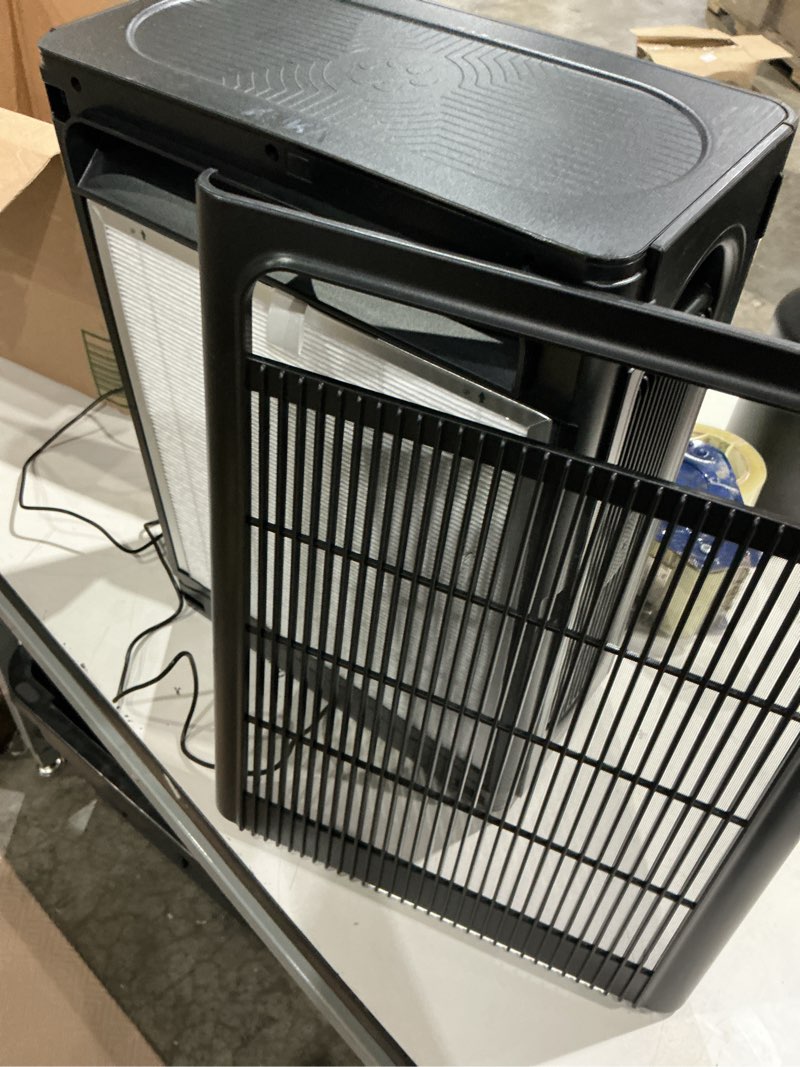 Condition photo showing As Is for knka air purifier for home bedroom large room up to 1,695 ft² in 1 hr, hepa sleep mode air cleaner with washable pre-filter, aham verifide, aqi display, pet mode for pets, dust, pollen, aph4000, black