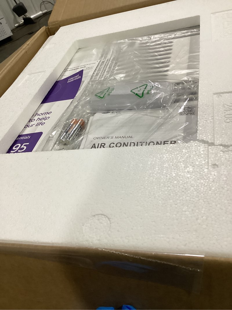 Condition photo showing Good Condition for 8,000 btu, 115 volts, window smart air conditioner cools 350 sq. ft. with remote, wifi enabled in white
