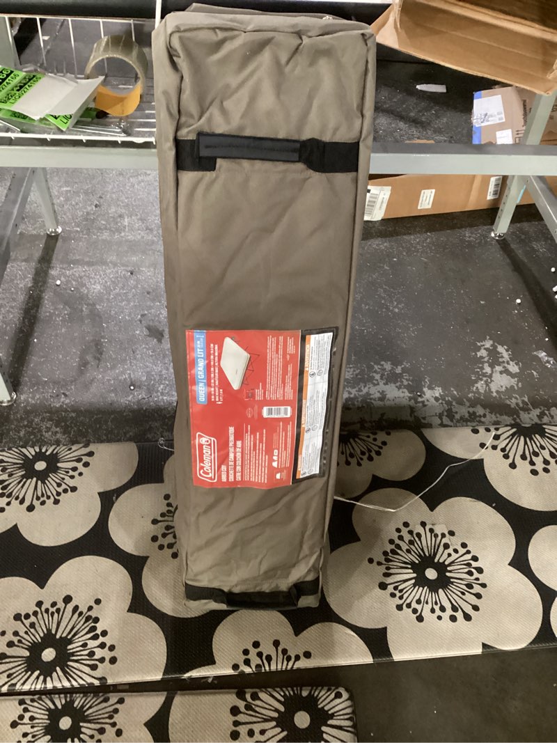 Condition photo showing New/Like New for Coleman Queen-Size Airbed Cot Combination, Folding Air Mattress with Steel Frame & Side Table, Battery Pump Included, Great for Camping, Lounging, Elevated Sleeping, Guests, & More Cot Queen