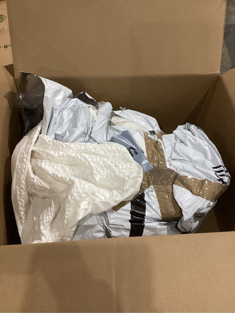 Condition photo showing As Is for bedsure cotton duvet cover king - 100% cotton waffle weave coconut white duvet cover king size, gentlesoft™ and breathable bedding set for all season, 3 pieces, 104"x90" king (104" x 90") 01 - coconut white (no comforter)