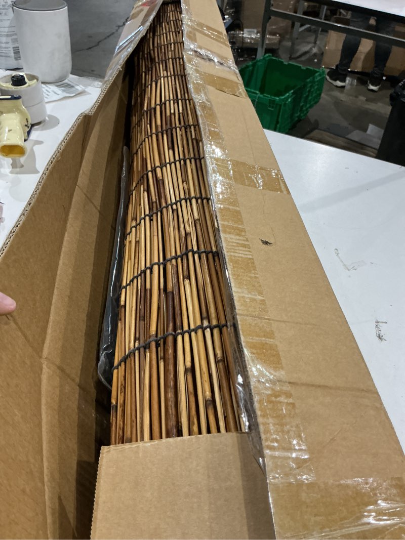 Condition photo showing Good Condition for natural reed fencing,4ft x 16.4ft reed screen balcony reed fence bamboo screen fencing for outdoor backyard patio?brown? 1 pack 4ftx16.4ft brown