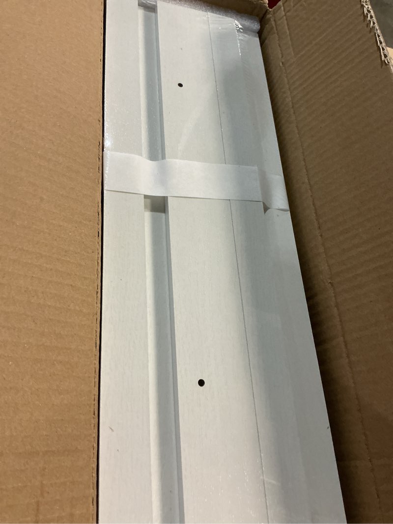 Condition photo showing Good Condition for upsimples floating shelves for wall, wall shelves for decor storage set of 6, wall mounted wood shelf for bedroom, living room, bathroom, kitchen, picture ledge shelf, white white 15.7in