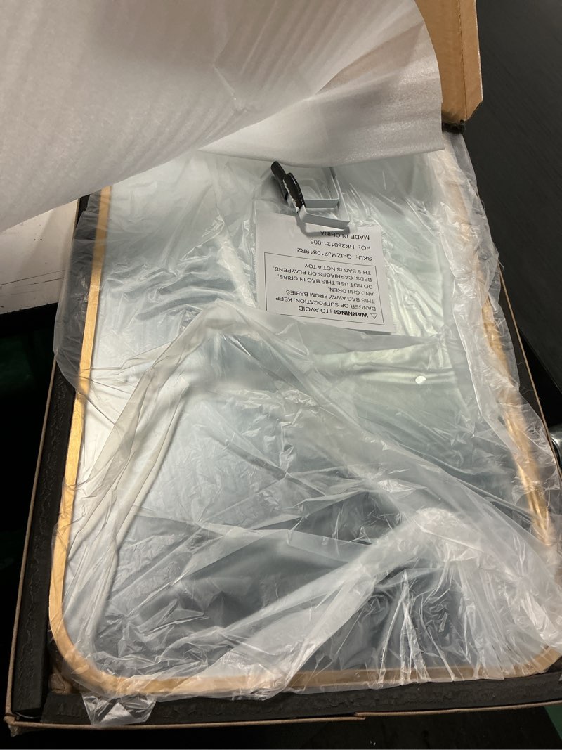 Condition photo showing Good Condition for giftgarden 47"x14" gold full length mirror aluminum framed, modern long wall mirror tall full-body, wall mounted or over the door hanging for bedroom closet bathroom, golden gold 47"l x 14"w