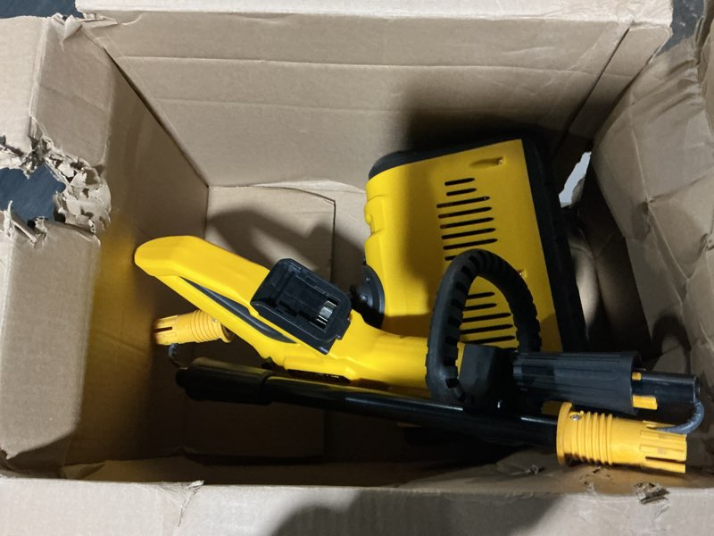 Condition photo showing As Is for Cordless Snow Shovel Compatible with De-Walt 20V Battery (No Battery), 13-Inch Brushless Electric Snow Blower for 25FT Throw Distance and 6" Clear Depth for Patio, Deck, Driveway