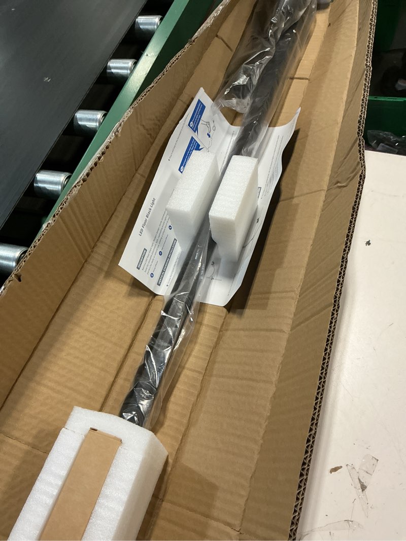 Condition photo showing Good Condition for barrina led black light bar, perfect for party, halloween t10 vertical standing uv blacklight fixture, 42w, 385-400nm, 4ft height with on/off switch and tripod floor stand 4 feet