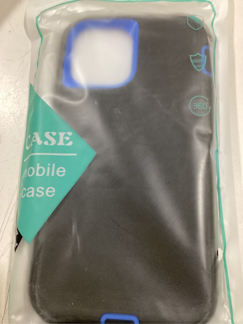 Condition photo showing New/Like New for for iPhone 12/for iPhone 12 Pro Case 6.1" with 2 Screen Protector,Full Body Rugged Heavy Duty Military Grade Cover,Shockproof/Drop Proof Protection Phone Case (Black Blue) iPhone 12/12 Pro Case 12/12 Pro-Black Blue