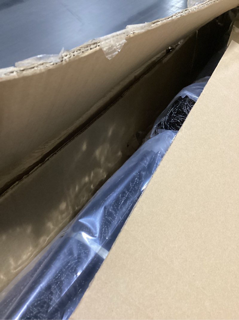 Condition photo showing As Is for Portable Pickleball Net Set with Wheels, Regulation Size 22 FT & Half Court 11 FT, Steady Metal Frame Pickle Ball Net Set System with Carry Bag for Backyards, Driveways, and Garages Black&Yellow