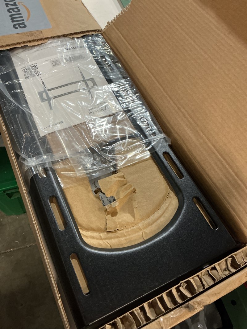 Condition photo showing New/Like New for montek heavy duty tilting tv wall mount for 60–120” large tvs up to 300 lbs, 4x safety tested, 10° tilt for glare-free viewing, low profile slim bracket, max vesa 900x600, fits 16”/18”/24” studs