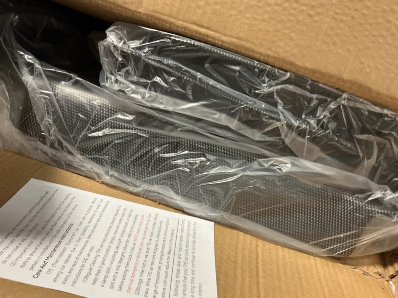 Condition photo showing Good Condition for Carbon Fiber Pattern Floor Mats | for Audi Q5 SQ5 2018-2025 | Front & 2nd Row, Gray for Q5 2018-2025