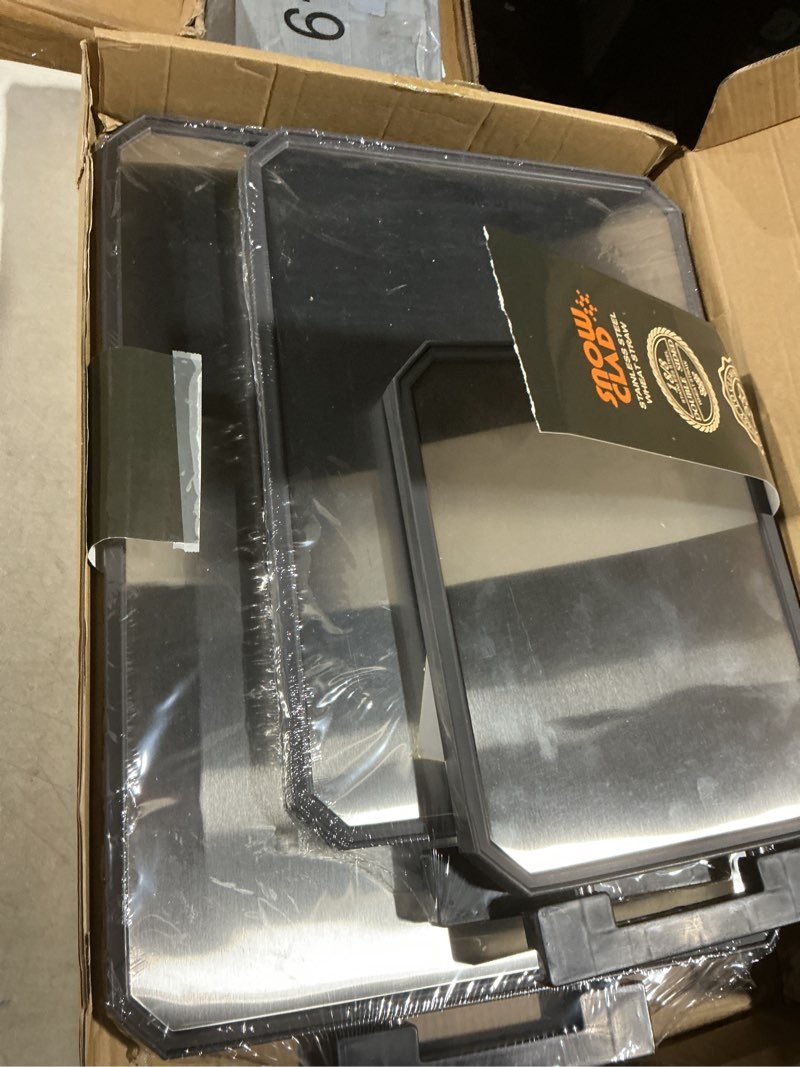 Condition photo showing Good Condition for EXTRA LARGE Cutting Board,Double Sided Stainless Steel Cutting Boards Set for kitchen,Stainless Steel/Wheat straw pp Cutting Board for meat,Dishwasher Safe [20 * 13.8+16 * 11+12 * 8.3 Inch]