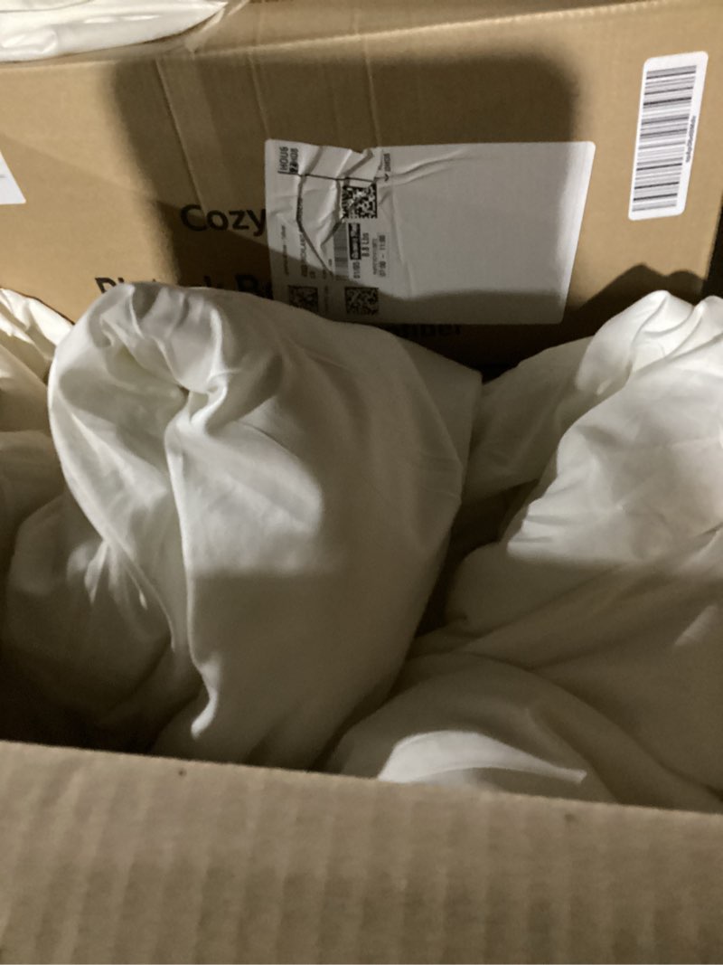 Condition photo showing As Is for Bedsure GentleSoft Fleece Blankets Queen Size White - Bed Blanket Soft Lightweight Plush Fuzzy Cozy Luxury Microfiber, 90x90 inches White Queen (90" x 90")