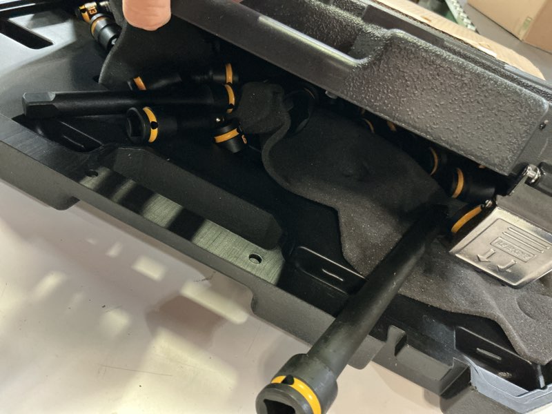 Condition photo showing As Is for boen pro 3/8\" drive impact socket set, 48piece sae(5/16\"-3/4\") & metric(8-19mm) set, 6-point deep & shallow kit with deep embossed and painted marking, cr-mo, includes extension bar, universal joint
